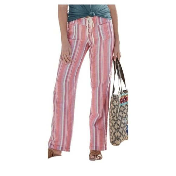 Sundance Pants Relaxed Cotton Gauze Button Fly Beach Coastline Petite X-Large B1 - Picture 2 of 12